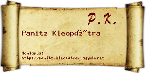 Panitz Kleopátra névjegykártya